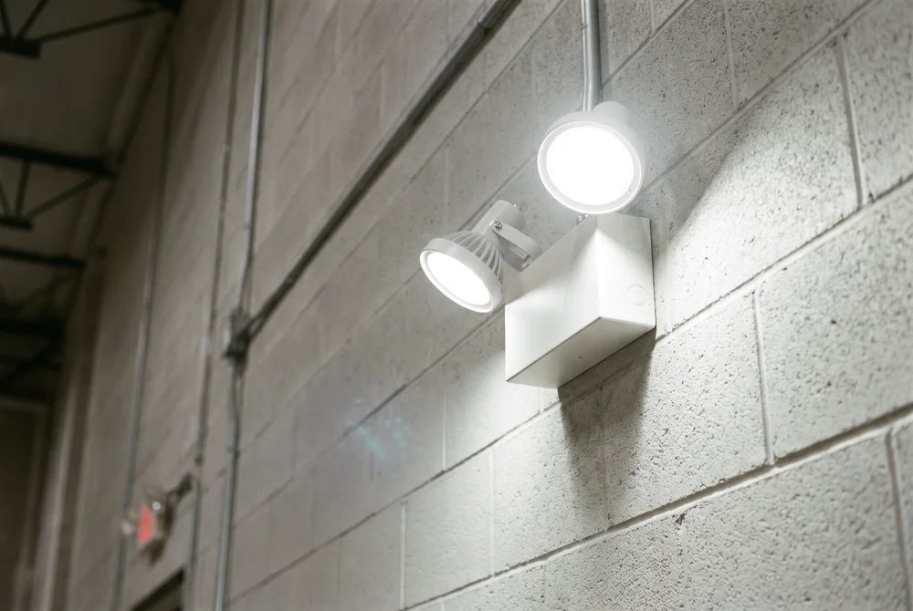 Twin-head emergency light fixture